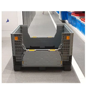 SHUNMEI 1200x1000x800mm Ağır Hizmet Tipi Plastik Euro Palet Katlanır Konteyner Katlanabilir İstiflenebilir Film Kaplı Sağlam Kutu Lojistik - Product Image 6