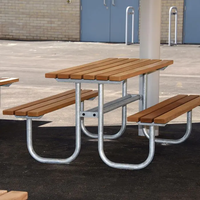 Vente directe d'usine Ensemble de table et de chaises de pique-nique pour l'extérieur avec banc et tables Table de pique-nique d'extérieur avec banc