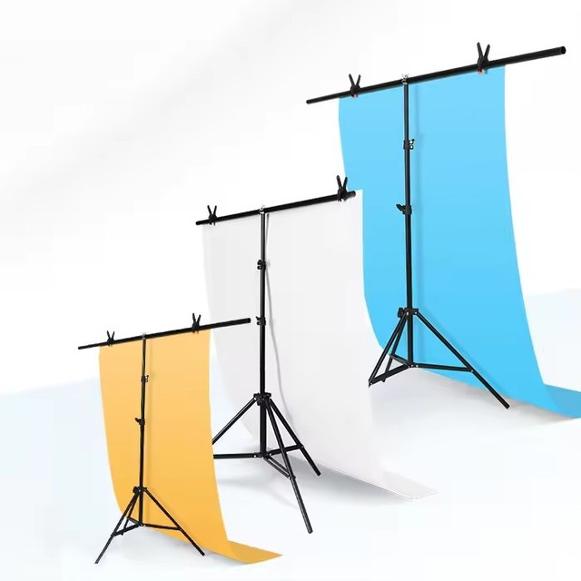Photo Video Studio Background Backdrop Stand Kit Photography Support System With 3 Muslin Backdrops 100% Cotton