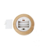 Piles AAA en bois lumière LED Base d'affichage acrylique cristal verre résine Art accessoires ornements en bois 3D Base de lampe de nuit