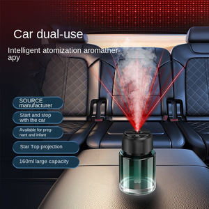Difusor de Aroma para Coche con Botella de Vidrio de 160 ml, Purificador de Aire con Fragancia Líquida de Larga Duración, Difusor para Coche con Soporte para Vasos, Arranque/Parada Automática - Product Image 2
