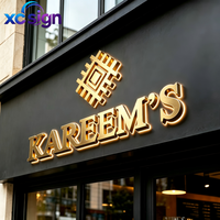 Enseigne lumineuse personnalisée haut de gamme avec logo rétroéclairé pour entreprises, lettres en métal 3D éclairées par LED IP65, enseigne murale pour magasins et devantures