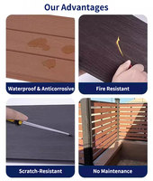 Paneles de Cerca de Madera Compuesta Oushe, Mejor que las Cercas de Vinilo o PVC, para Jardín y Hogar