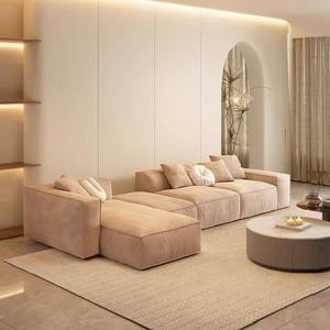 رمل جلد طبيعي بسيط من الجلد الطبيعي ، مجموعة صالحة للتجميع بحرية لمركز المعيشة - Product Image 5