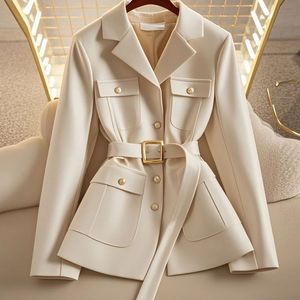 2025 nuevo traje de cintura ceñida chaqueta de mujer Casual versátil de moda único y <span class=keywords><strong>elegante</strong></span> traje abrigo para damas - Product Image 4