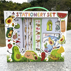 Suministro de fabricación 9 unids/set dibujos animados práctico escuela niños regalo papelería conjunto Kawaii caja borrador sacapuntas lápices para niña - Product Image 1