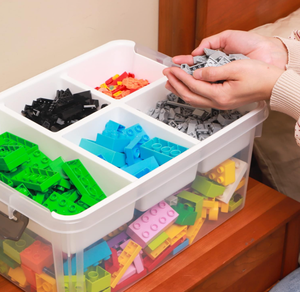 Cesta de almacenamiento de PP transparente de gran capacidad de diseño moderno CityLife, juguete de peluche <span class=keywords><strong>para</strong></span> niños <span class=keywords><strong>para</strong></span> <span class=keywords><strong>Lego</strong></span>, caja de almacenamiento de bloques de construcción - Product Image 5