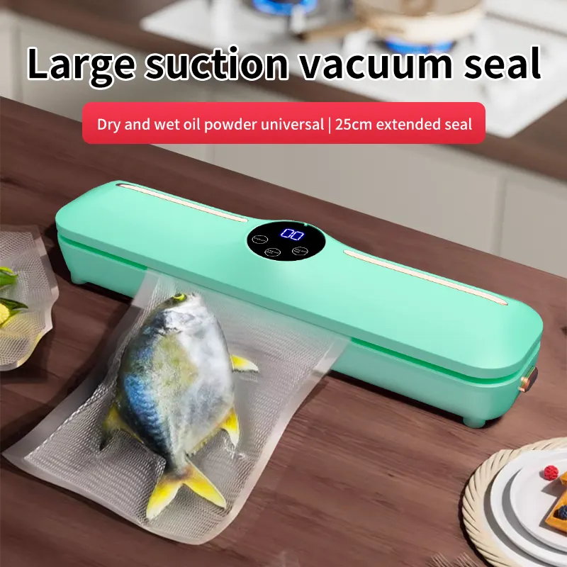 Scellant de conservation des aliments sous vide avec affichage à cristaux liquides Machine de scellage automatique pour le stockage des aliments