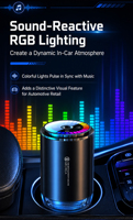 Diffuseur d'arômes miniature rechargeable pratique pour voiture, parfum frais et durable pour les voyages en automobile