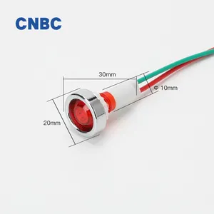 10mm Diameter 12v 24v 110v Led Neon Panel Led Indicator Light 220v Signal Lamp For Water Heater