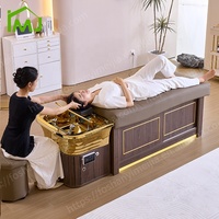 Table de Massage thaïlandaise Cabine de rangement Chaise de lavage des cheveux Lit à shampoing Salon Évier Tête Spa Lits