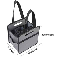 Sac à dos de transport de vin pliable et réutilisable, grande capacité, étanche, pour 6 bouteilles, robuste, pour pique-nique