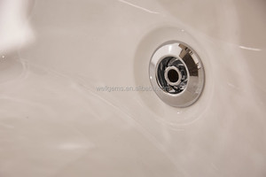 Baignoire autoportante avec panneau de commande de massage, bain à remous haut de gamme <span class=keywords><strong>Balneo</strong></span> avec bois de teck - Product Image 6