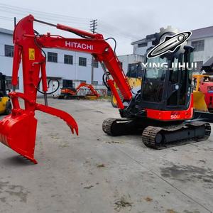 Excavatrice d'occasion Hitachi Zaxis50U, marque japonaise d'origine, 5 tonnes, moteur Yanmar avec pince à griffes - Product Image 6