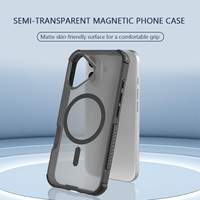 Coque de protection antichute transparente magnétique avec chargement sans fil pour iPhone 17/16/15/14/13 Pro Max