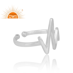 Anillo Midi Ajustable de Plata de Ley 925 Hecho a Mano con Diseño Vibrante, Fabricante y Proveedor de Joyería - Product Image 3