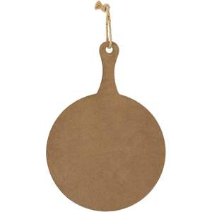 Panneau mural rond en bois Parisloft « Eat » 12,75 po, décoration de cuisine style ferme, design texte marron et noir - Product Image 3