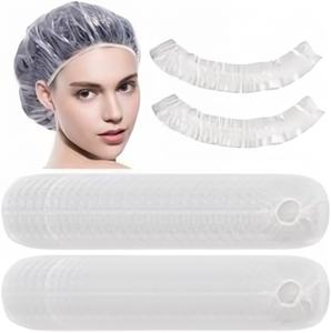 Gorro <span class=keywords><strong>de</strong></span> <span class=keywords><strong>baño</strong></span> impermeable para niños a <span class=keywords><strong>precio</strong></span> barato <span class=keywords><strong>de</strong></span> alta calidad, gorro <span class=keywords><strong>de</strong></span> ducha desechable transparente <span class=keywords><strong>de</strong></span> plástico Pe personalizado - Product Image 1