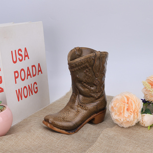 Redeco Wholesale <strong>Cowboy</strong> <strong>Boot</strong> Ceramic <strong>Planter</strong> Western Decor Bulk for Theme Hotel Decor Rustic Container Vase Home Decor - Product Image 3