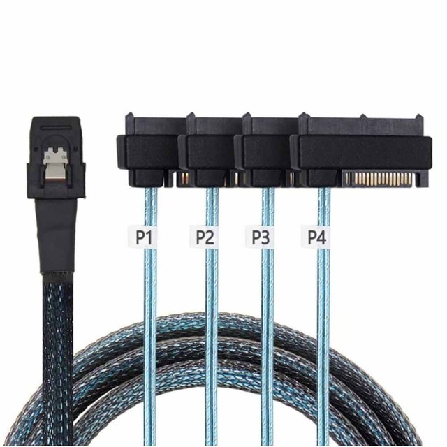 Mini SAS 36P SFF-8087 to SFF-8482 SAS 29+15P SATA Transmission Connection Cable