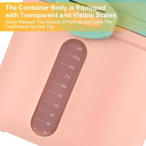 Boîte distributrice de formule portable avec cuillère, conteneur de <span class=keywords><strong>lait</strong></span> en <span class=keywords><strong>poudre</strong></span> pour voyage, étui de rangement épaissi pour collations, grande capacité pour l'alimentation - Product Image 2