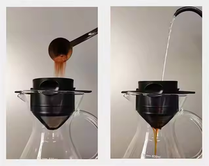 Portable Stainless Steel Pour-over Coffee <strong>Filter</strong> Eco-Friendly Reusable Paperless Design Foldable Cone-Shaped <strong>Tool</strong> Home - Product Image 4