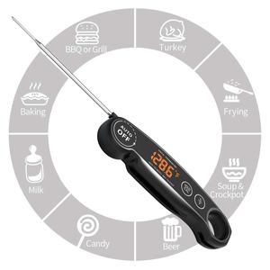 Thermomètre de barbecue Juxing à affichage numérique électronique rechargeable avec sonde en acier inoxydable, modèle DT-98, en promotion - Product Image 5