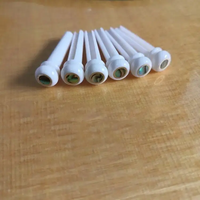 Acoustic Guitar Ox Bone Pins String Nails Pin Bridge Pins with Brass Circle and 4.0mm Green Pearl Shell Dot