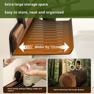 <span class=keywords><strong>Estante</strong></span> de Almacenamiento para Grifo de Baño de Doble Nivel, Metálico, de Pared, con Diseño Moderno y Sencillo - Product Image 3