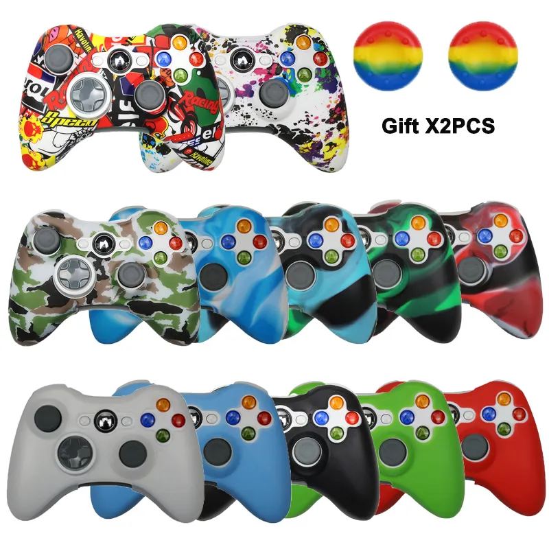 Soft Silicone Cover For xbox 360 Gamepad Accessories Thumb Grip Caps Protective Skin Case Shell For xbox 360 Controller Joystick