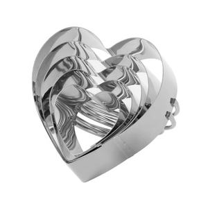 Lot de 5 <span class=keywords><strong>emporte</strong></span>-pièces en acier inoxydable en forme de cœur avec poignée, résistants au four, compatibles lave-vaisselle, non toxiques, moules en métal en forme de cœur pour la Saint-<span class=keywords><strong>Valentin</strong></span> - Product Image 3