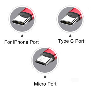 Type C <span class=keywords><strong>Android</strong></span> Téléphone Mobile Nylon Multi Chargeur Lumière Micro USB C 3 En 1 Câble De Charge Rapide - Product Image 6
