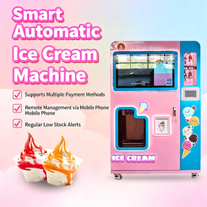 Distributeur automatique de crème glacée commerciale avec écran tactile <span class=keywords><strong>32</strong></span> pouces, 1500W, pour yaourt glacé et crème molle, fonctionnement autonome 24h/24 pour centre commercial - Product Image 1