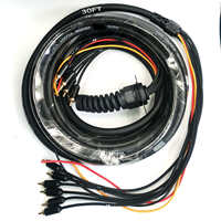 Câble audio multipaire Medusa 6 canaux de 30 pieds, 100 % cuivre pur, RCA, avec protection anti-tension, pour HDTV, voiture, système audio DJ