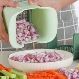 Cortador de Verduras Multifuncional, Cortador Manual de Patatas para Patatas Fritas, Cortador de Patatas y Rábanos en Cubos para Cocina - Product Image 6