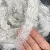 Filament de polyester conjugué siliconeé 15D 64mm, antistatique, recyclable, pour rembourrage doux de jouets, oreillers et couettes (matière première)