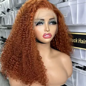 Goodluck Wig keriting Pixie jeruk jahe alami manusia mentah kutikula rambut Vietnam terbaik diskon rambut
