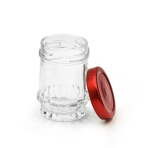 Nouveau pot <span class=keywords><strong>en</strong></span> verre rond de 160 ml pour <span class=keywords><strong>caviar</strong></span>, confiture ou bonbons, personnalisable avec couvercle métallique sérigraphié - Product Image 2