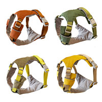 Harnais pour chien personnalisé en usine, respirant, rembourré en maille, double réglage, OEM ODM, fournitures pour animaux en gros, style gilet en polyester
