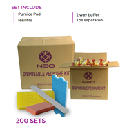 Kit complet de pédicure Dipsosable pour Nail Art, sélection parfaite pour démarrer une nouvelle entreprise avec quantité minimale de commande et une haute qualité