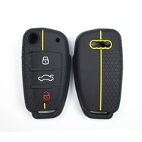 Kompatibel dengan Sarung Kunci Mobil Audi 2022 A3/Q2L, Silikon Bertekstur, Tahan Aus, Multi-Warna, Model Penutup Kunci