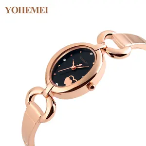 Adorabili orologi da donna in oro rosa orologi al quarzo da donna orologi esotici da donna bracciale da donna può essere personalizzato logo