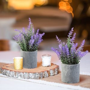Planta Artificial de Lavanda en Maceta, Mini Bonsái, Flor Artificial, Decoración Verde, Adorno para el Hogar, Decoración de Interiores - Product Image 2