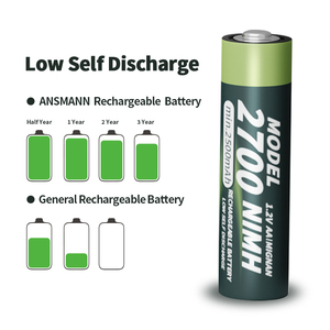 アンスマンブランド 1.2V ニッケル水素電池 2700mAh 単3形充電式電池 高品質ドイツ製 RCカー、懐中電灯、医療用 - Product Image 5