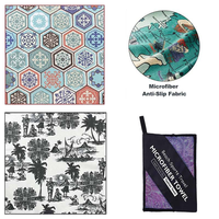 Serviette de plage en tissu personnalisée, antidérapante, absorbante, séchage rapide, légère, serviette de yoga, vente en gros d'usine