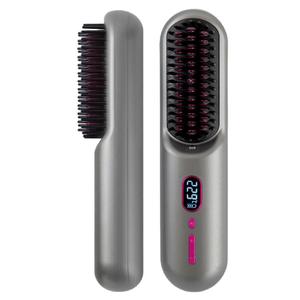 Portable Heated Mini Ionic Hot Comb Straightener Comb Fast <b>Heating</b> Cordless Mini Straightening Brush for Travel - Product Image 3