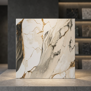Carreaux de sol en céramique numérique métallique doux 400x400mm, finition satinée, en porcelaine, antidérapants, pour design intérieur - Product Image 2