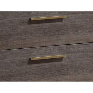 Mesita de noche de madera maciza DB con 2 cajones, acabado Gris antiguo de dos tonos, diseño europeo moderno de lujo para uso doméstico o en apartamentos - Product Image 4