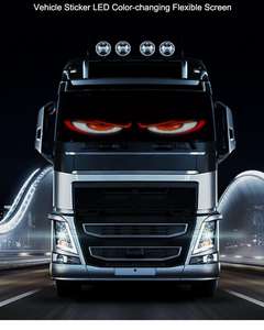 Écran LED programmable pour fenêtre, panneau matriciel LED pour voitures et camions, 16*32 pixels, effet « yeux de démon », 6,81x2,75 pouces - Product Image 5