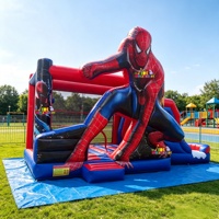 Perosotan Tiup Spider-man Komersial Luar Ruangan, Kastil Tiup, Rumah Loncat Tiup untuk Sewa Bisnis Karnaval